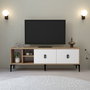 Hanah Home Era 3504 Soporte para TV Roble Zafiro y Blanco